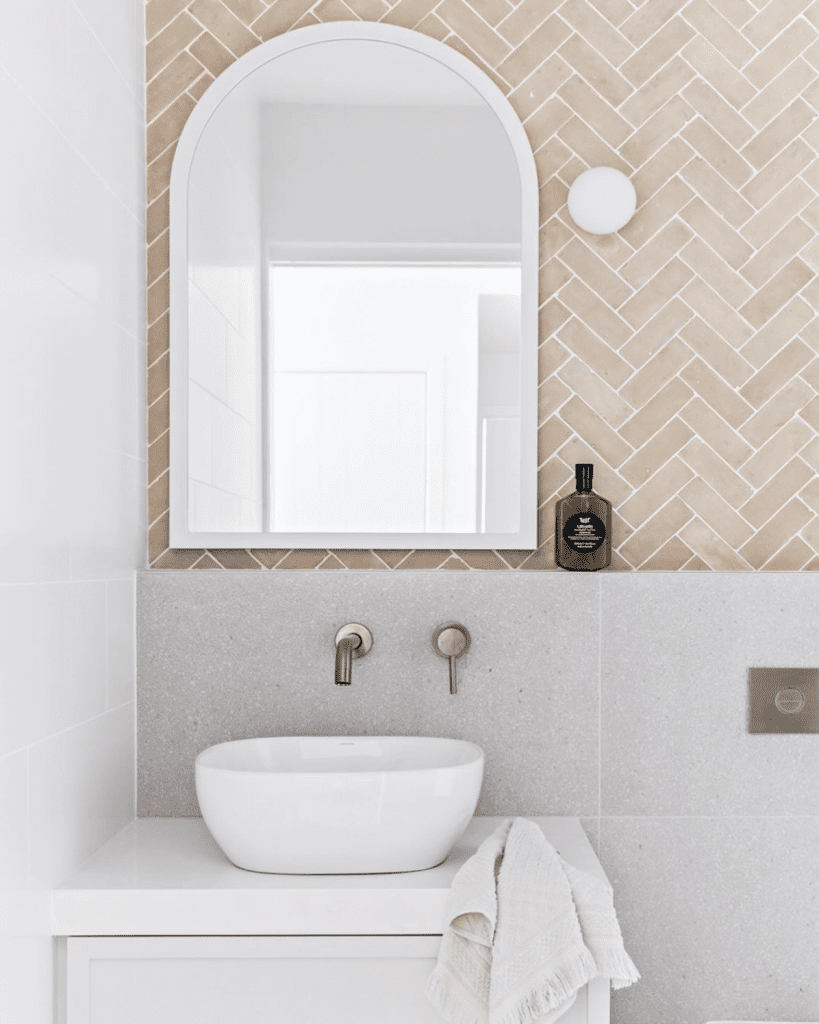 Terracotta bathroom Bathrooms that don't use white tiles