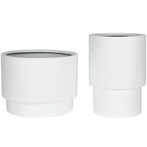 Two set white pots