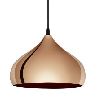 Copper pendant light