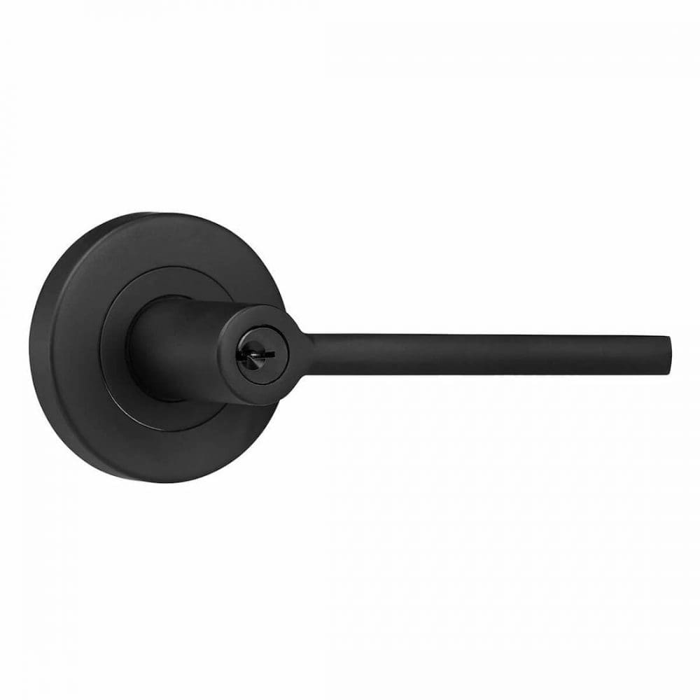 Black entrance door handle