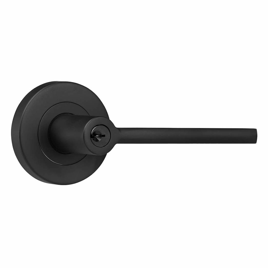 Black entrance door handle