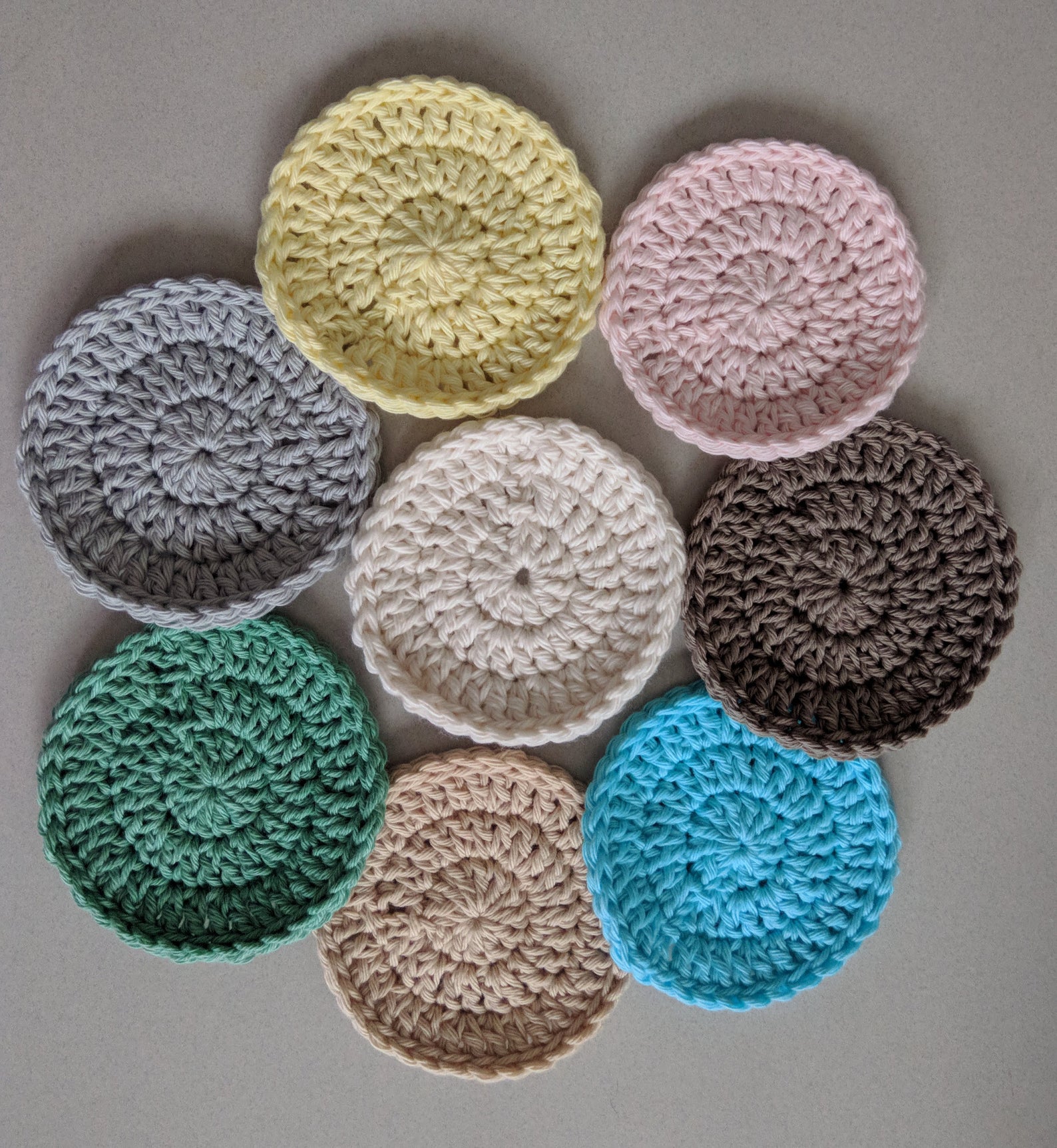 Crocheted face wipes