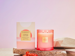 Orange blossom and coconut Glasshouse Fragrances candle