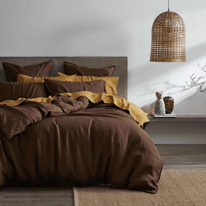 Brown quilt cover