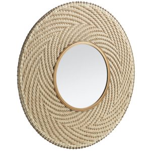 Natural round mirror