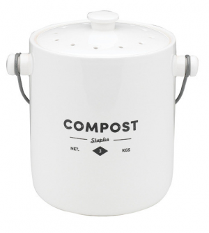 Porcelain compost bin