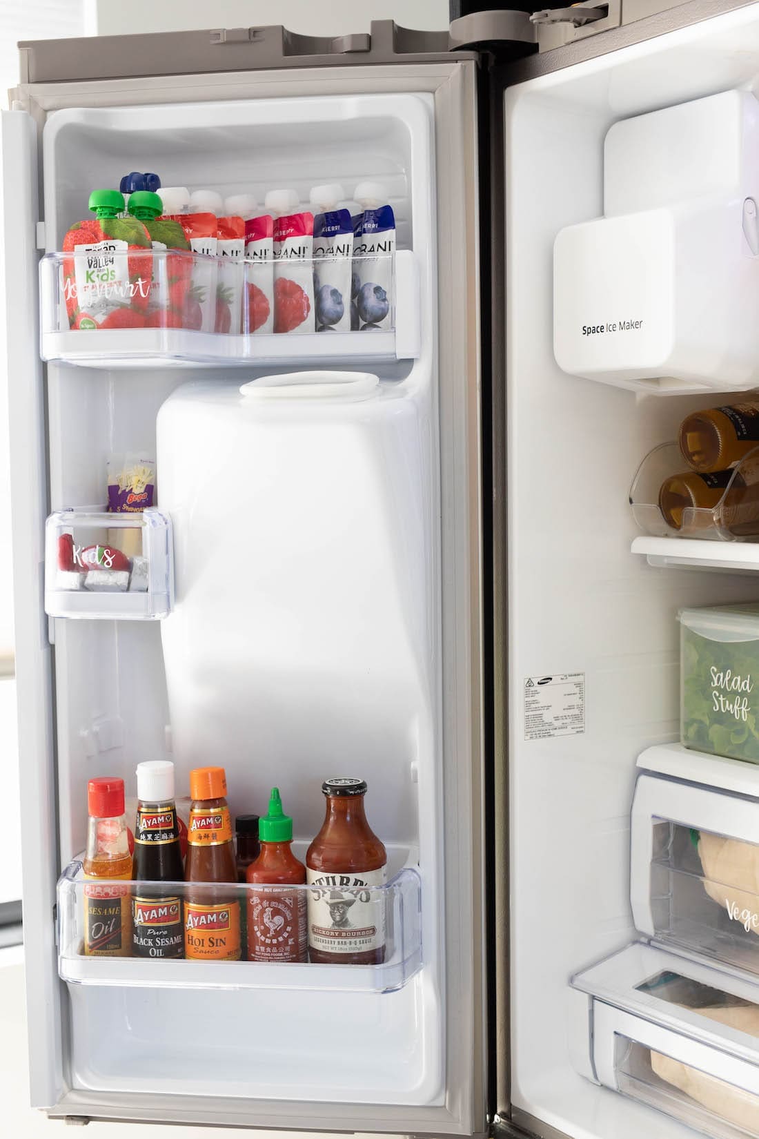 Sauce fridge door fridge organisation