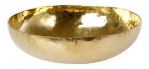 Hammered brass bowl