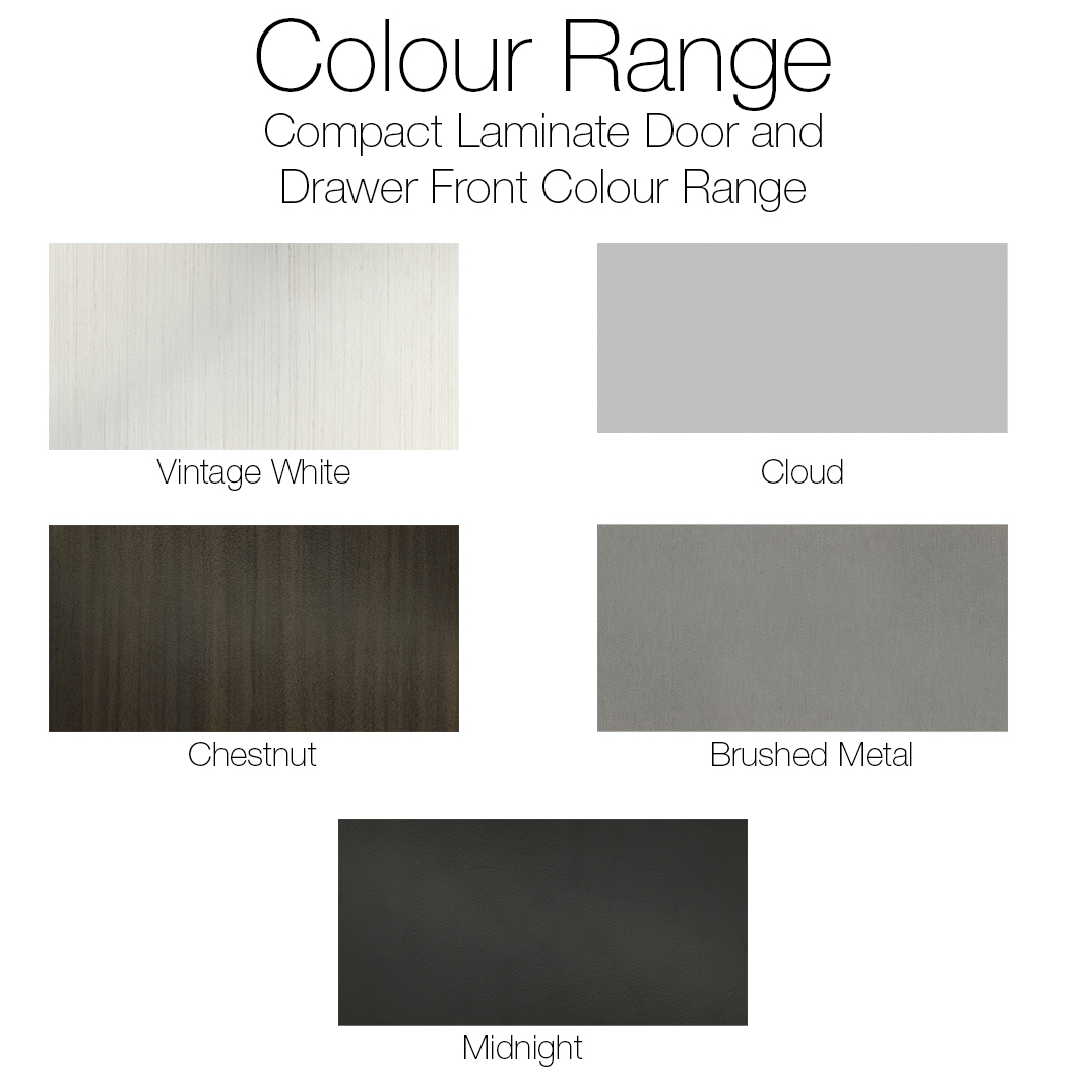 Cabinetry colour range