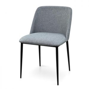 Grey fabric dining chair