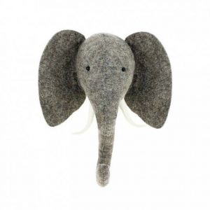 Felt elephant head