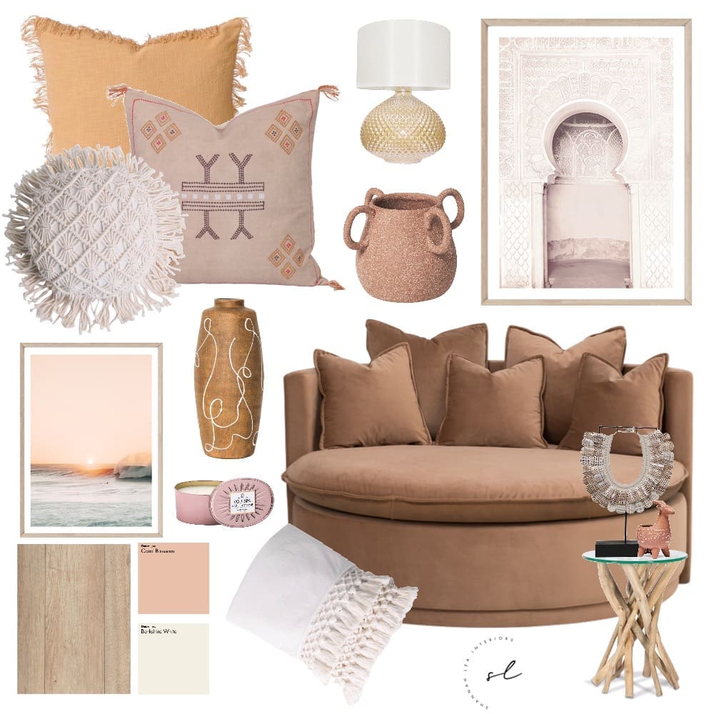 Peach mood board