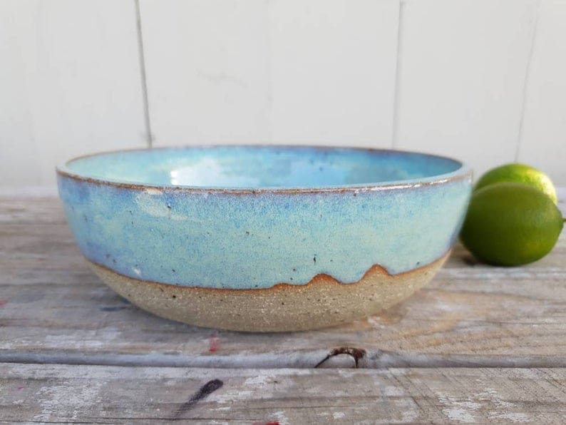 Sea glass serving bowl