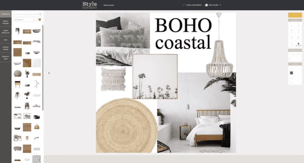 Create a digital mood board