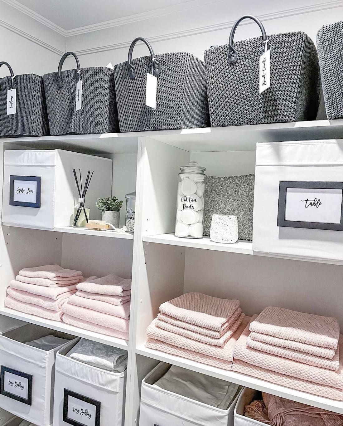 Linen closet organisation