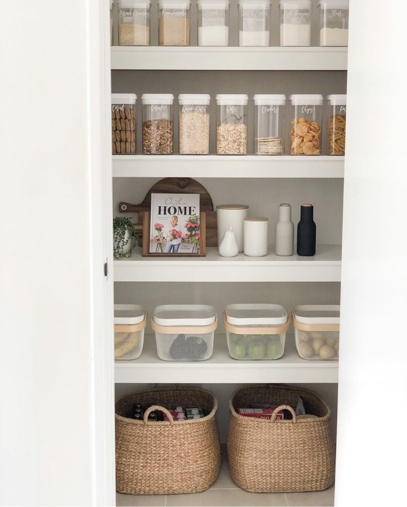 Baskets in pantry