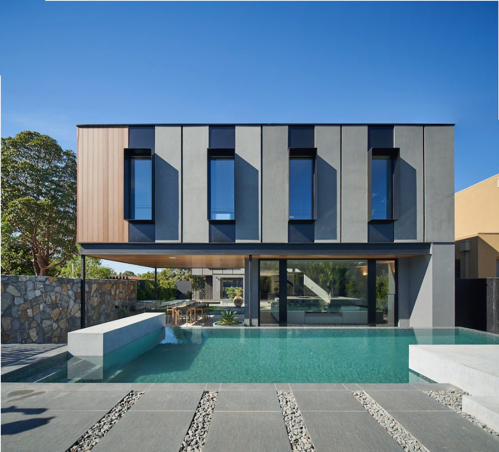 Modern home with pool