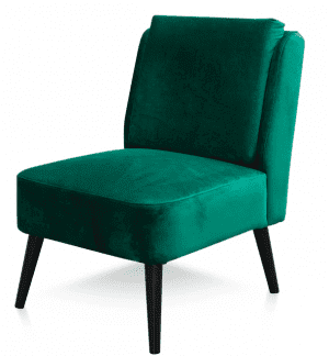 Green velvet chair