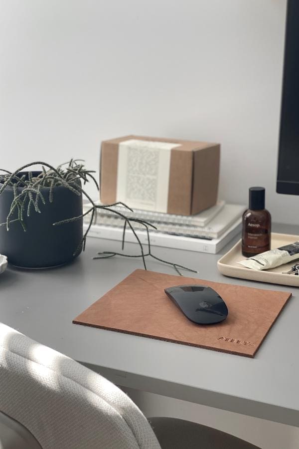 Leather mouse mat_Atley.co Australian made products