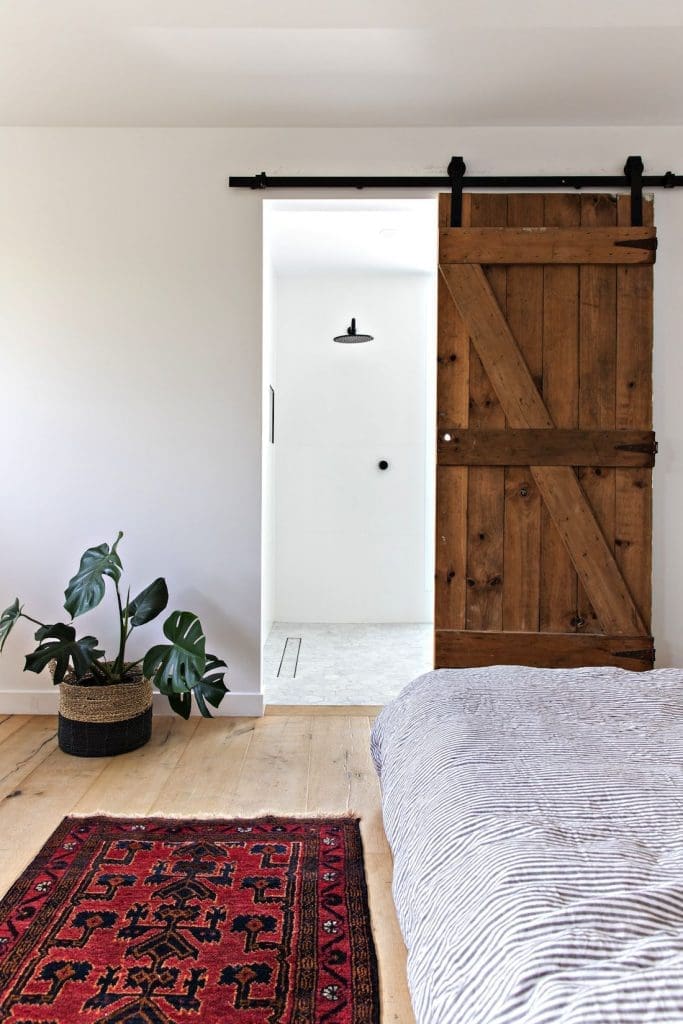 The Pool House_studio bedroom barn door