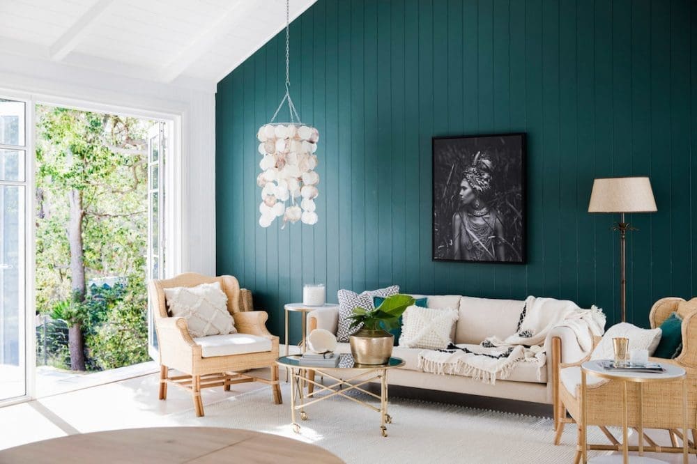 VJ panelled painted feature wall
