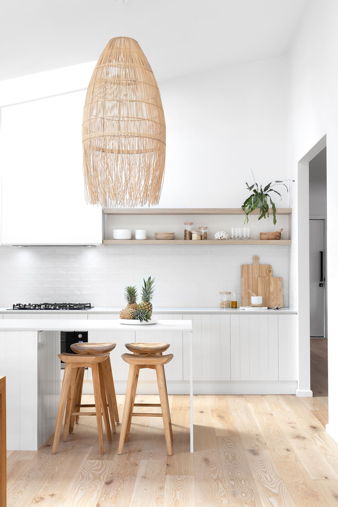 Kitchen with extra large pendant light