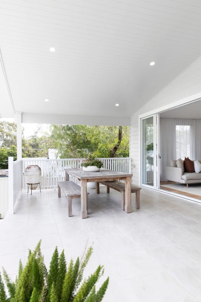 Outdoor dining area