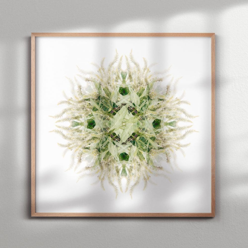 Paper and Flower green flower mandala