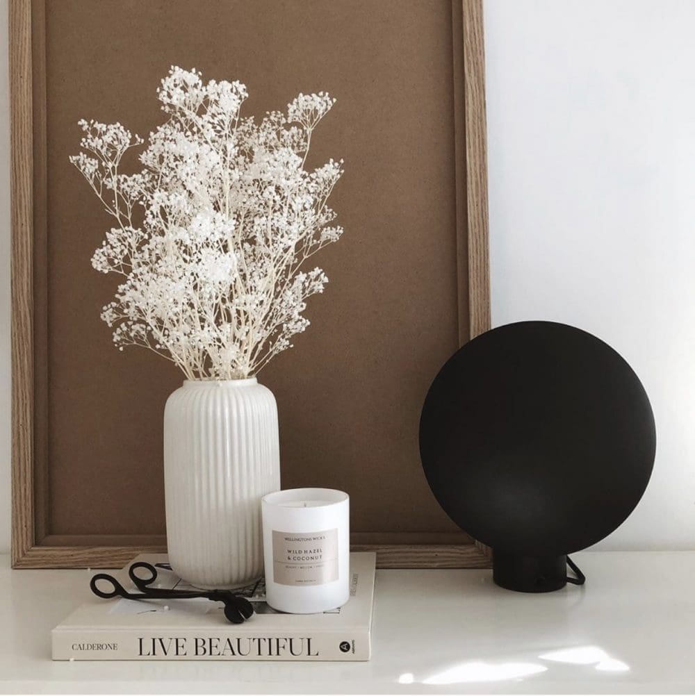 Sideboard dried floral arrangement