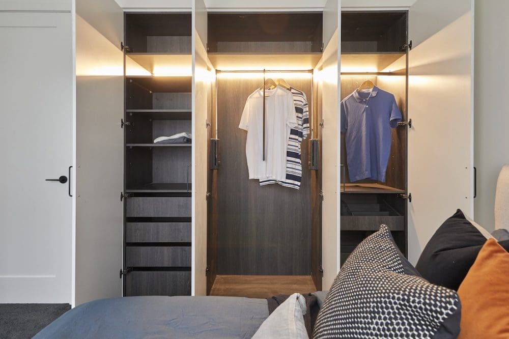 The Block 2020_Week 5_Harry and Tash_teen bathroom_wardrobe