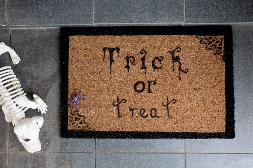 Birds eye DIY Halloween door mat