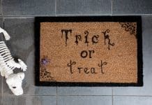 Birds eye DIY Halloween door mat