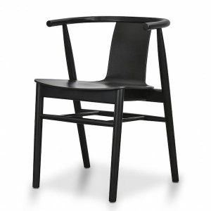 Black timber dining chair