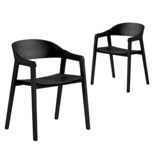 Black timber dining chair