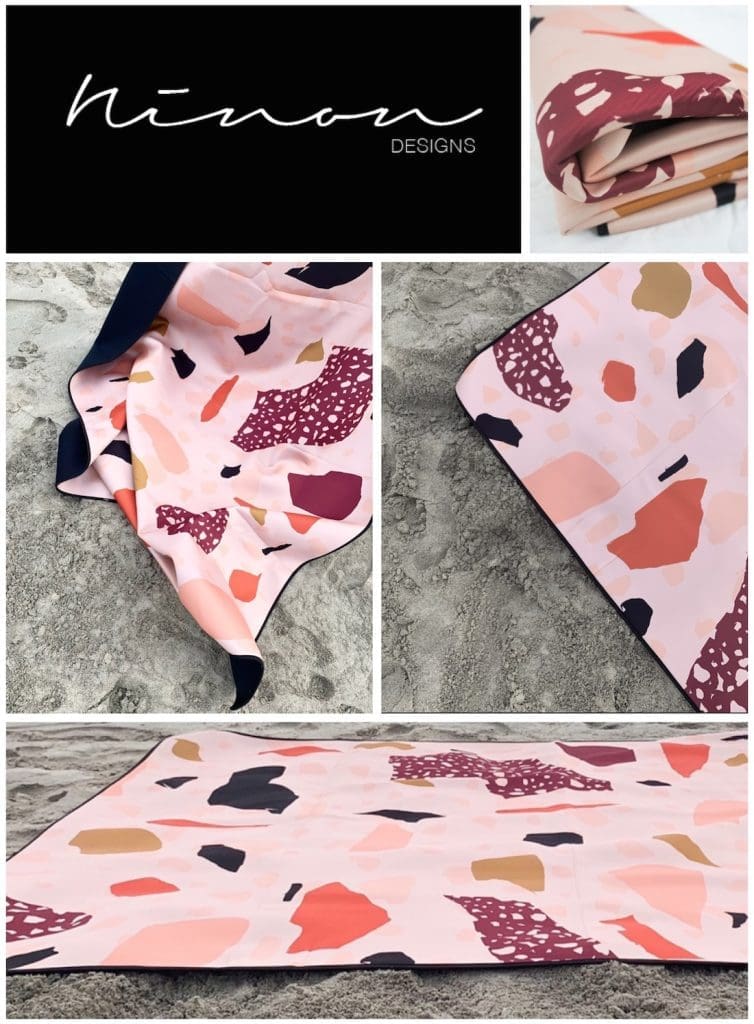 Ninon Designs_sand free beach mat_desert rose