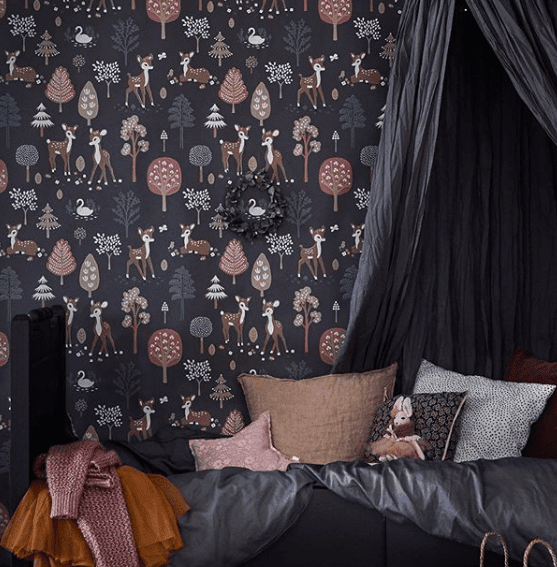 Style Luxe for less_dark blue wall paper