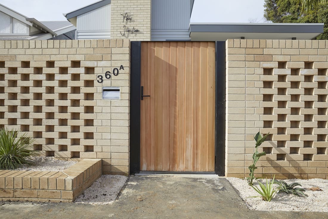 The Block 2020_week 10_front garden and facade_Jimmy and Tam_front gate