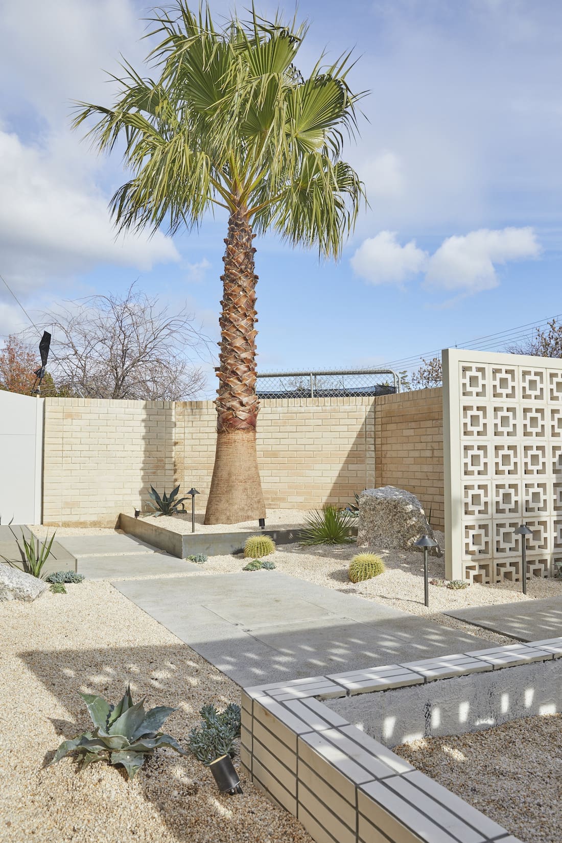 The Block 2020_week 10_front garden and facade_Jimmy and Tam_palm tree