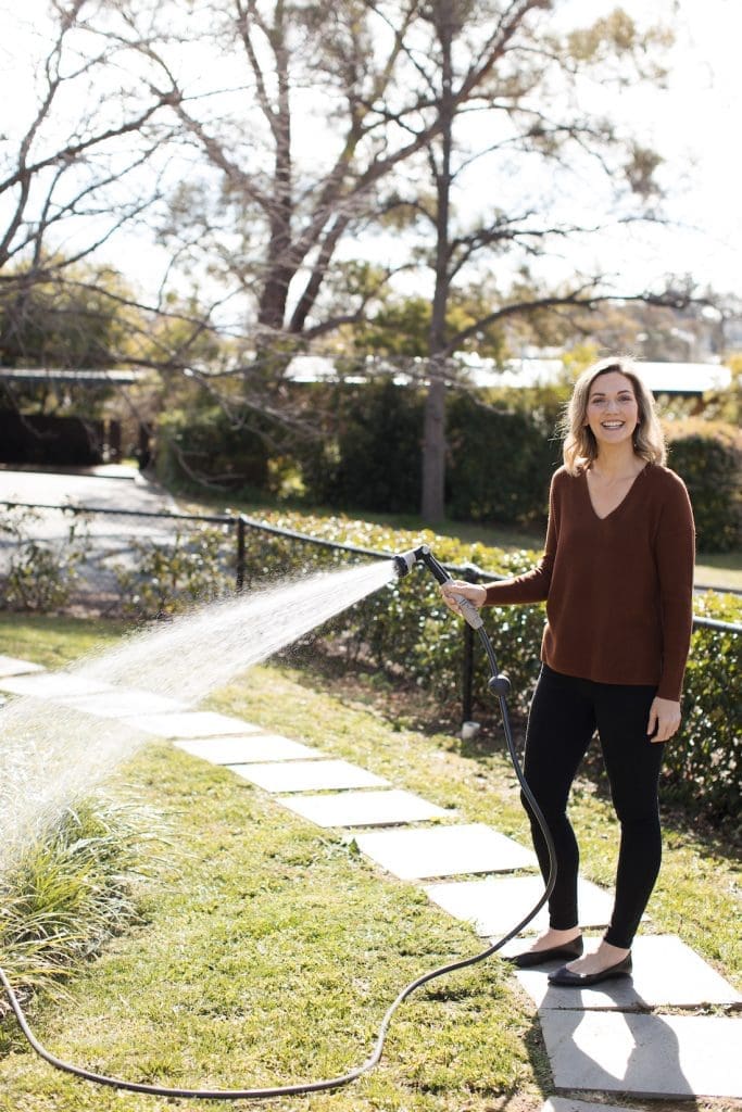 Watering the garden