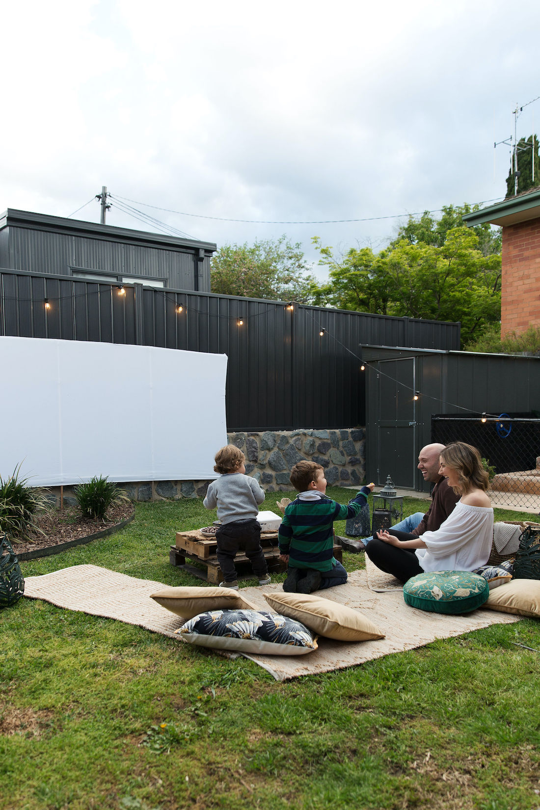 Family outdoor cinema space