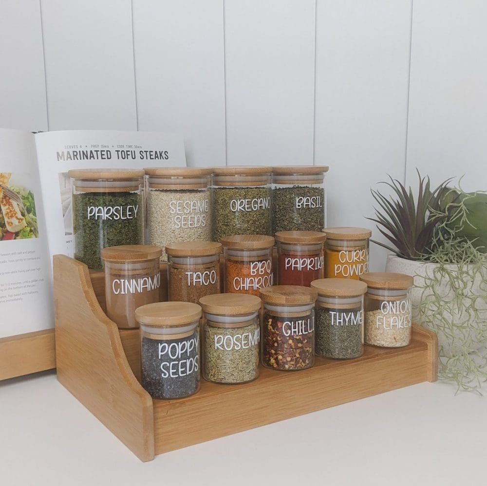 Bamboo spice rack