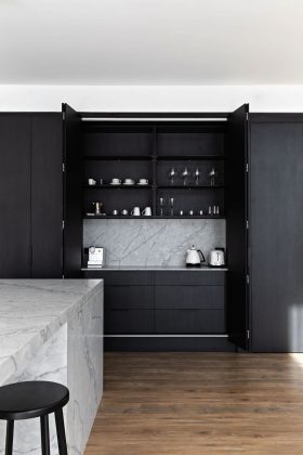 Inside a modern and sophisticated black kitchen | Style Curator