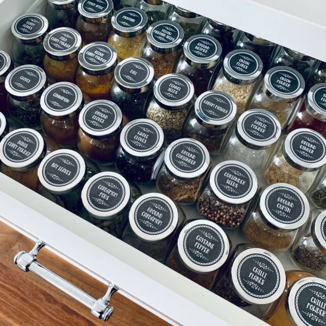 Spice jar labels