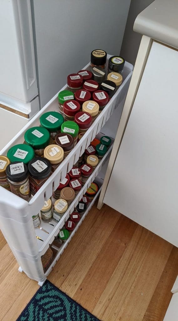 Spice rack trolley