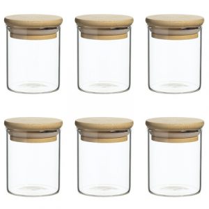 Jars with bamboo lids