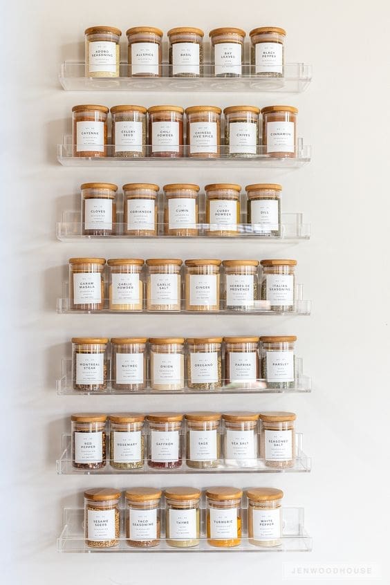 Spice jar organisation sale