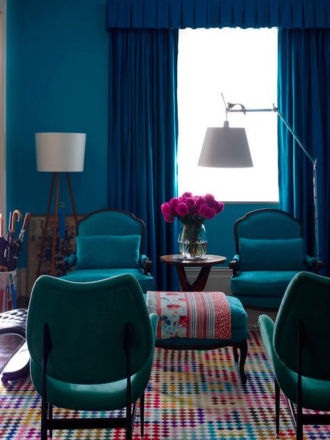 Colourful sitting room