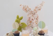 DIY bunny gift wrap idea