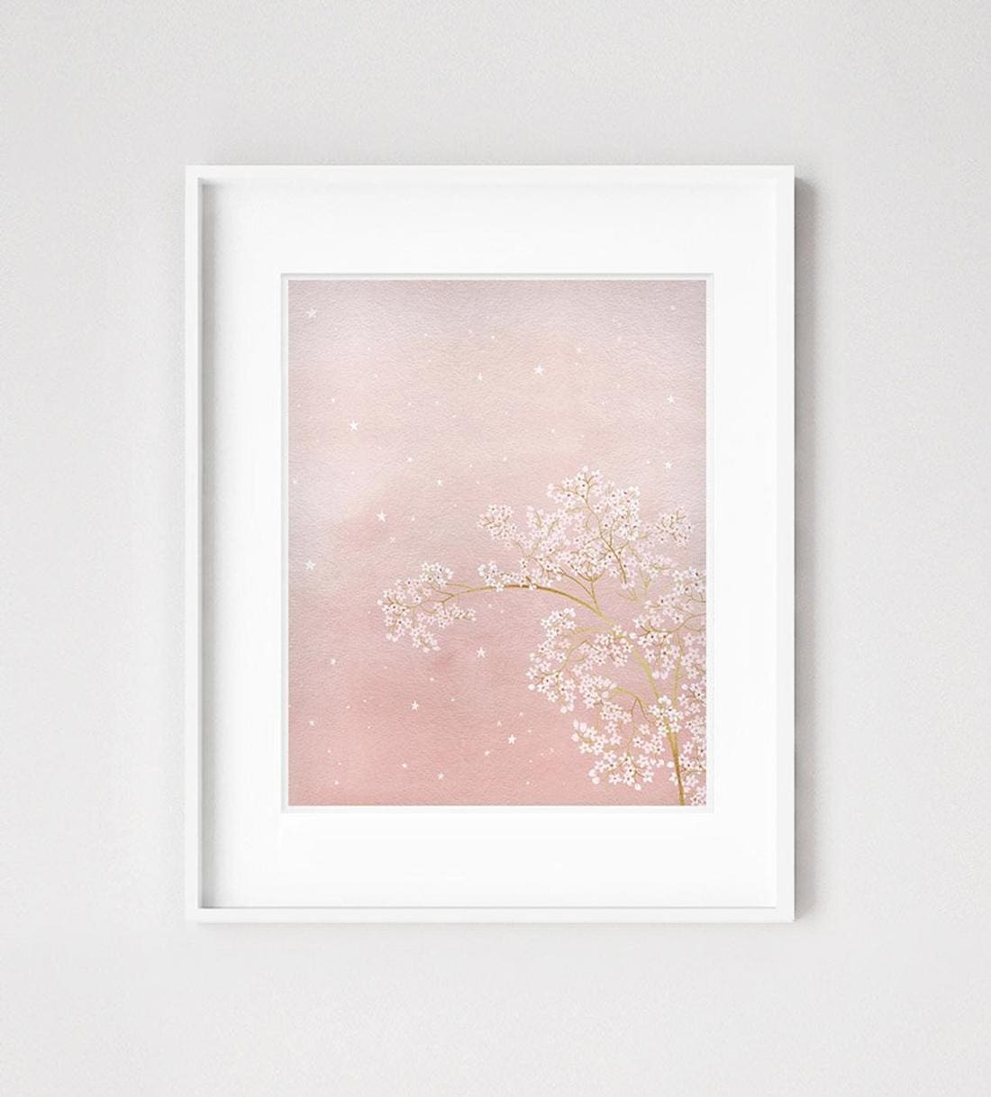 Dreams and Clouds botanical flowers children's bedroom art