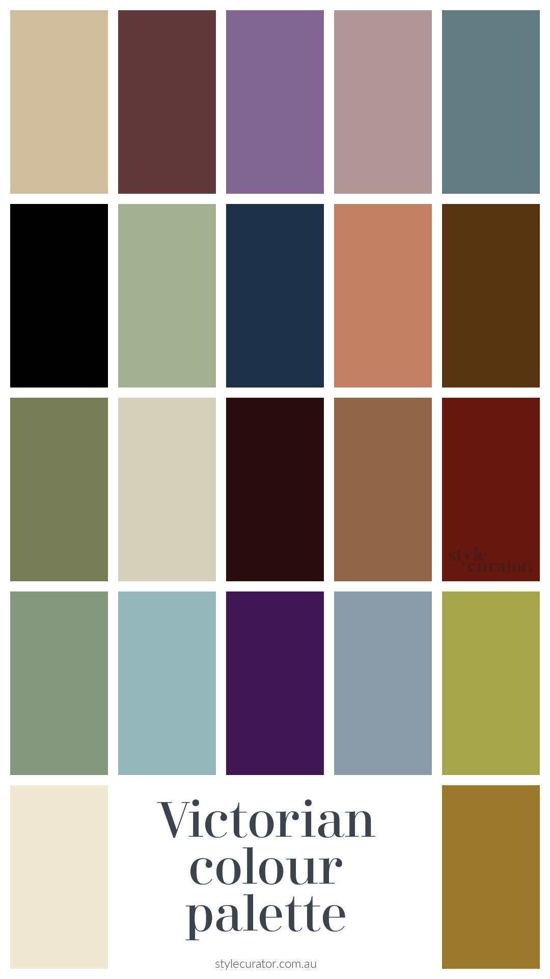 Victorian colour palette